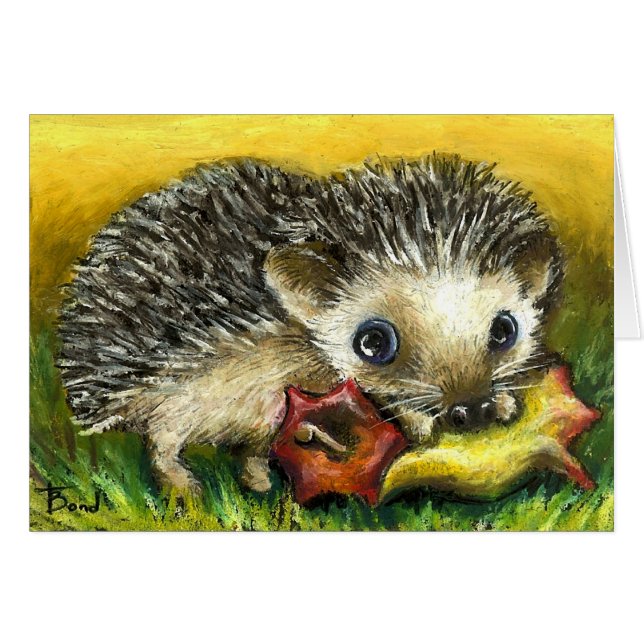 Igel und Apfel (Vorderseite (Horizontal))