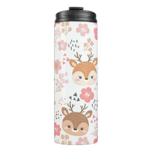 Igel und Blume aus niedlichem Holz Thermosbecher