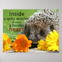 Igel und Blume|| Zauberherz innerhalb von Zitat Poster