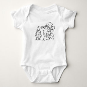 Igel und Erdbeeren Baby Strampler