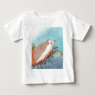 Igel und erste Schneeflocken Baby T-shirt