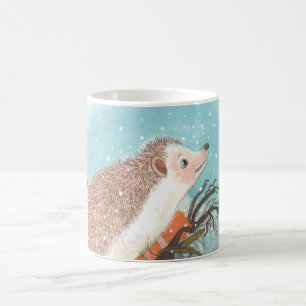Igel und erste Schneeflocken Kaffeetasse
