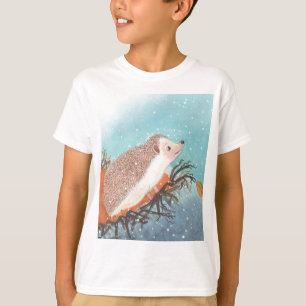 Igel und erste Schneeflocken T-Shirt