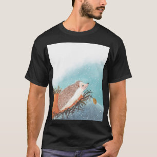 Igel und erste Schneeflocken T-Shirt