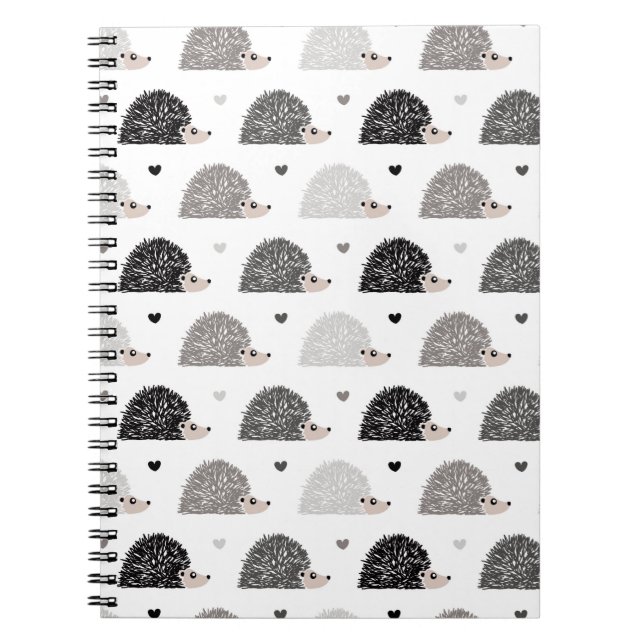 Igel und Herzen Notizblock (Vorderseite)