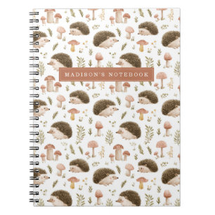 Igel und Pilze Notizbuch Notizblock