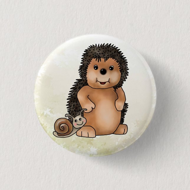 Igel und Schnecke Button (Vorderseite)