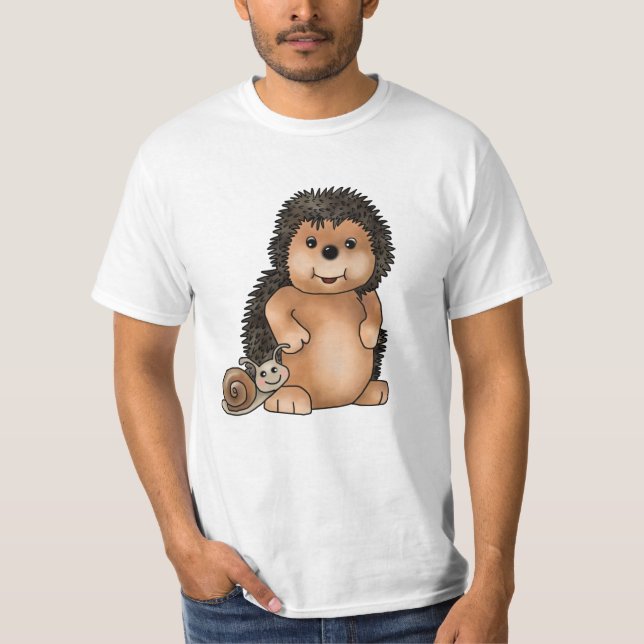 Igel und Schnecke T-Shirt (Vorderseite)