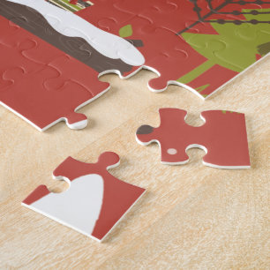 Igel und Winterbär Weihnachten Puzzle