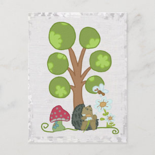 Igel unterm Baum Postkarte