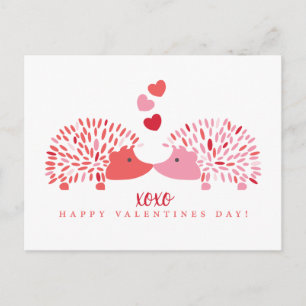 Igel Valentine Postkarte