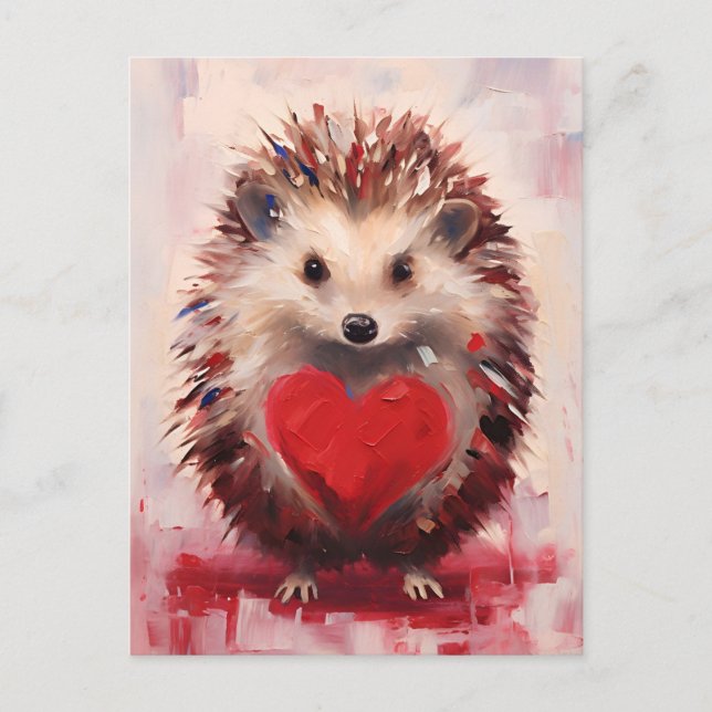 Igel Valentinstag Postkarte (Vorderseite)
