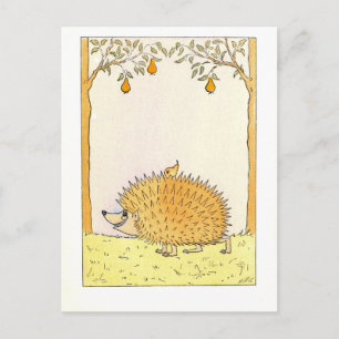 "Igel - Vintage Illustration Postkarte