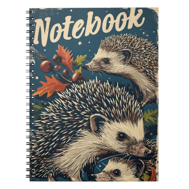 Igel Vintage Notizblock (Vorderseite)