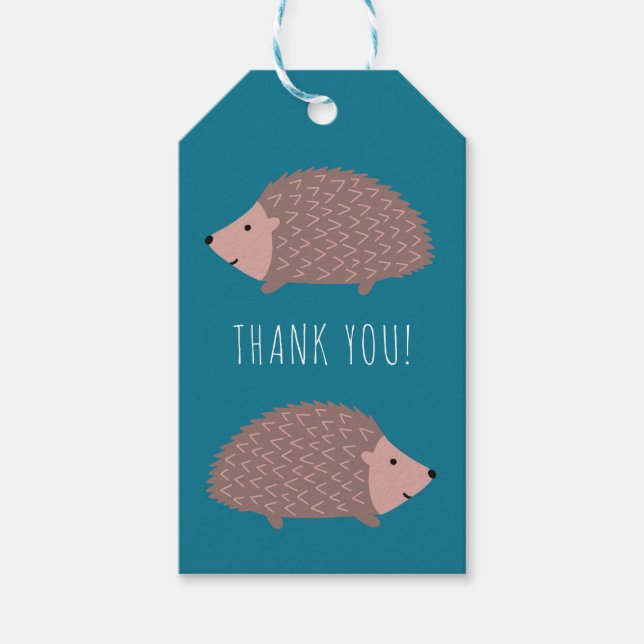 Igel Wald Vielen Dank Geschenkanhänger (Vorderseite)