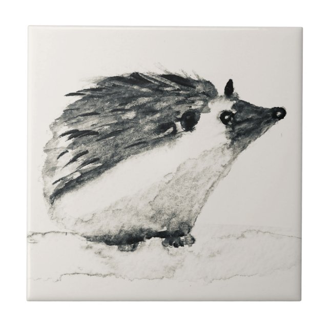 Igel Waldtier vintage Fliese (Vorderseite)