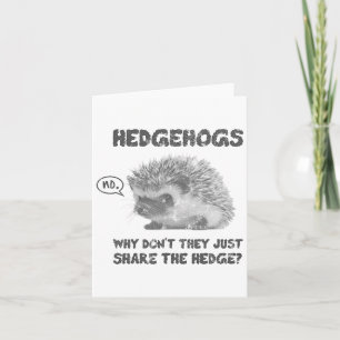 Igel Warum teilen sie einfach nicht die Hecke Karte