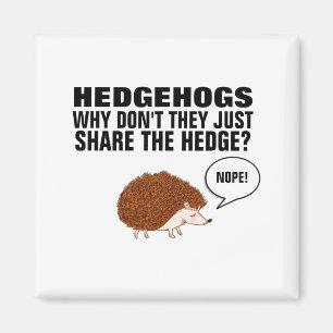 Igel Warum teilen sie einfach nicht die Hecke Magnet
