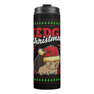 Igel Weihnachten hässliches Weihnachtsgeschenk Thermosbecher