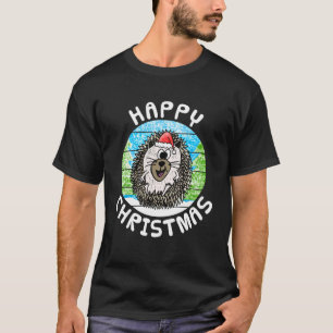 Igel Weihnachten Wildtiere Natur Xmas Lustig T-Shirt