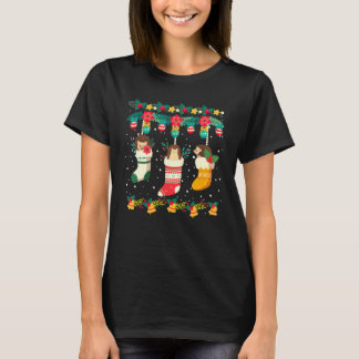 Igel Weihnachts-Strumpf X Mas Lights Pajama So T-Shirt