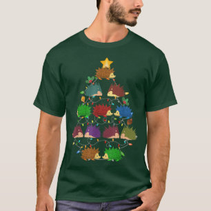 Igel Weihnachtsbaum Lichter Dekoration Dekor Gesch T-Shirt