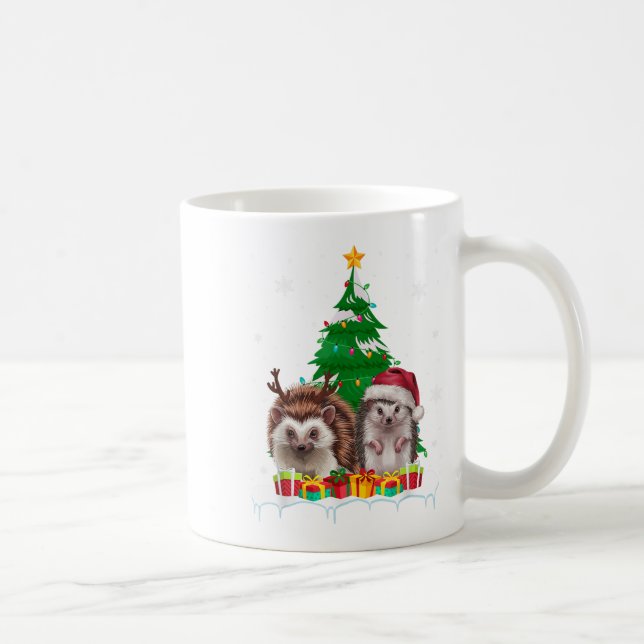 Igel Weihnachtsbaum Lichter Weihnachtsmann Weihnac Kaffeetasse (Rechts)