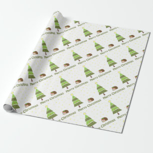 Igel Weihnachtslandschaft Geschenkpapier