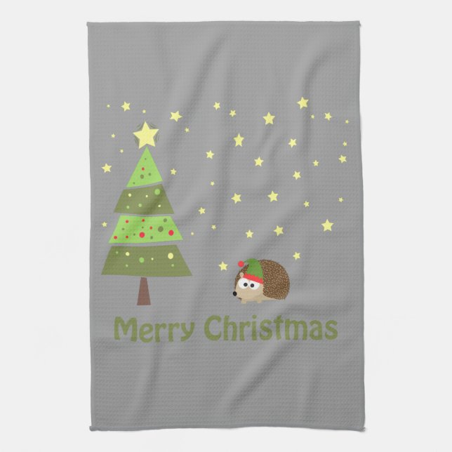 Igel Weihnachtslandschaft Handtuch (Vertikal)