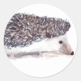Igel wild lebender Tiere Runder Aufkleber