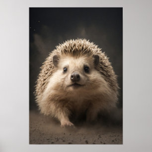 Igel Wild Tier Elegante Kunst, Dichtung und Musik Poster