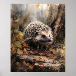 Igel Woodland Animal Art Print Poster