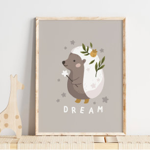Igel Woodland Animal Dream Poster   Wall Print