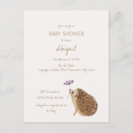 Igel Woodland Forest Baby Dusche Postkarte