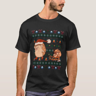 Igel Xmas Geschenk Süße Tier Ugi Weihnachten T-Shirt