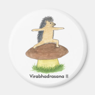 Igel Yoga, Krieger II (mit Text) Magnet