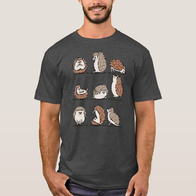 Igel-Yoga lustige Freunde T-Shirt (Vorderseite)
