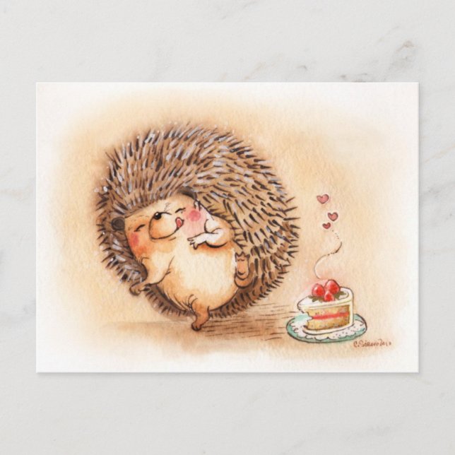 Igel Yum! Postkarte (Vorderseite)