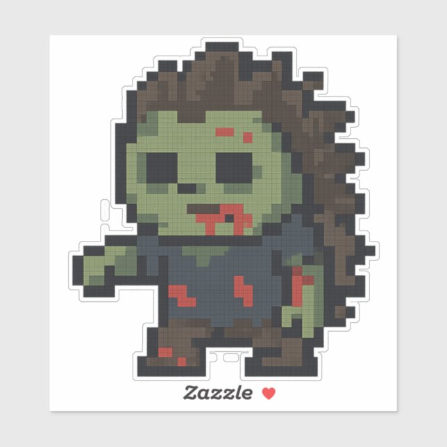 Igel Zombie 6x6 Aufkleber (Blatt)