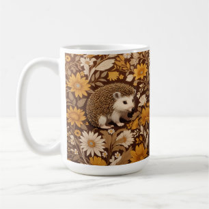 Igelbraun floral William Morris inspiriert Kaffeetasse