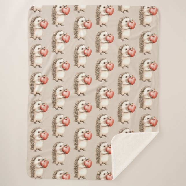 Igels mit Herz Liebe Sherpadecke (Vorderseite)
