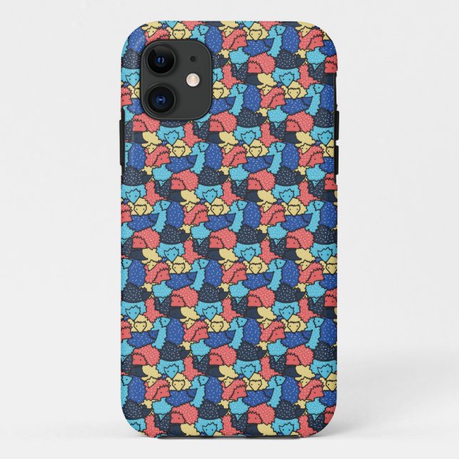 Igels-Muster Case-Mate iPhone Hülle (Rückseite)