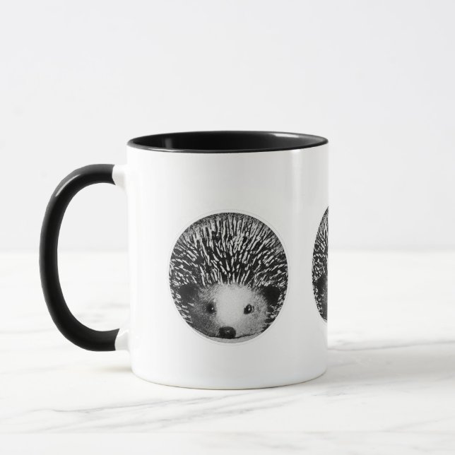 Igels-schwarze u. weiße Tasse (Links)