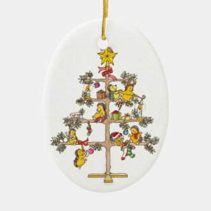 Igels-Weihnachtsbaum Keramikornament
