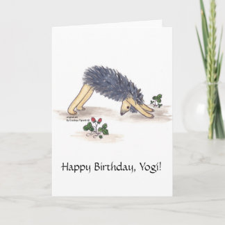 Igels-Yoga Abwärts-Einfassung-Hund Karte