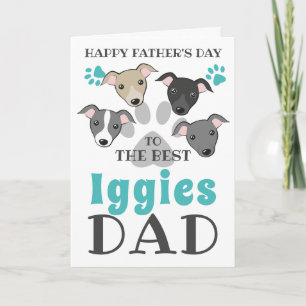 Iggies Dog Vater Italienischer Greyhound Niedlich  Karte