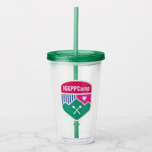 IGGPPCamp Cup mit Stroh Acryltrinkbecher
