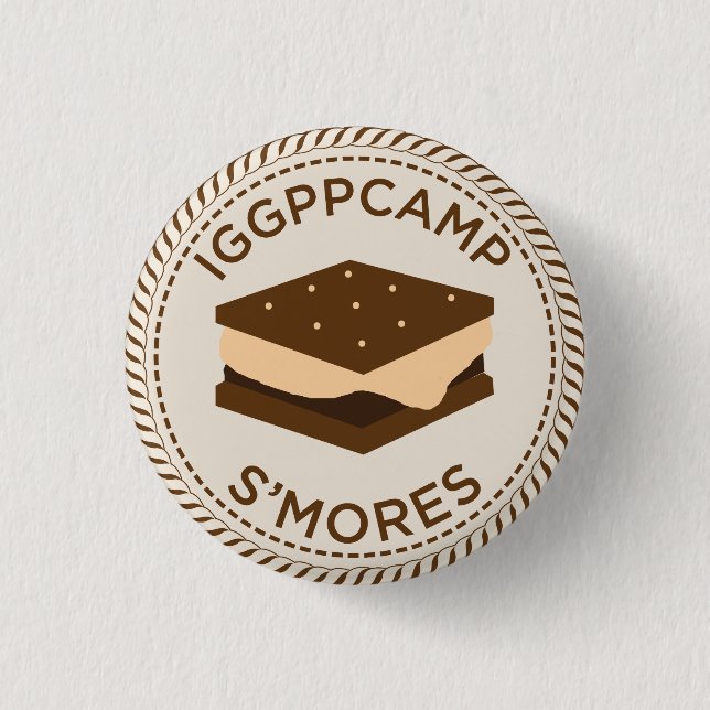 IGGPPCamp S'mores Abzeichen Button (Vorderseite)
