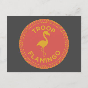 IGGPPCamp Troop Flamingo Postcard Postkarte