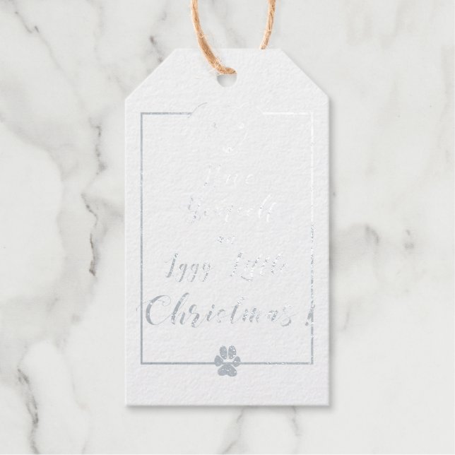 Iggy Little Christmas Niedlich Fun Greyhound Elega Geschenkanhänger (Vorderseite)